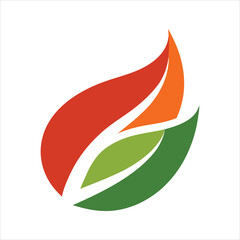 Creative Abstract Leaf Symbol Vector Illustration