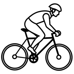 Obraz premium Stylized icon of a cyclist in motion