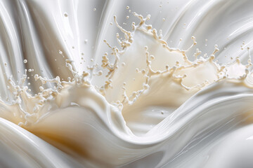 Milk splash with creative effect showing its liquid movement and texture 