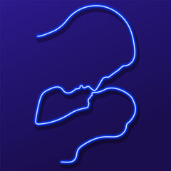 father's day neon sign, colorful modern design trends on black background. Vector illustration.