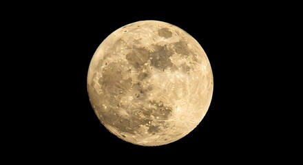 Fototapeta premium Stunning Full Moon Image Detailed Lunar Surface Texture Against a Dark Night Sky for Astronomy Lovers