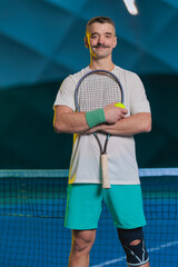 Man playing tennis on a court