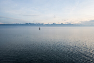 Lake Constance Misty Morning Peaceful Water
