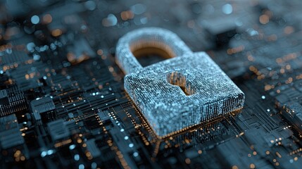 Secure your digital future with this stunning padlock icon symbolizing unbreakable cybersecurity and advanced data protection technology for a safer online world.