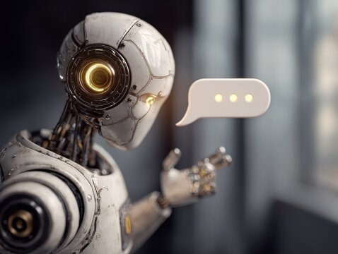 Business chatting a smart AI using an artificial intelligence chatbot developed with AI robot. automatically respond online messages intelligent service to help customers