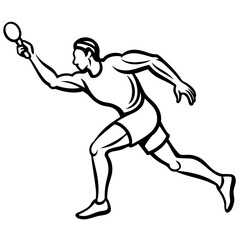 Fototapeta premium Table tennis player in action