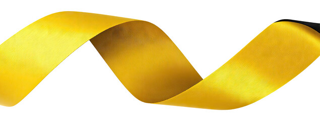 Golden ribbon in a graceful, looping spiral