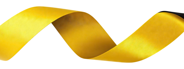 Golden ribbon in a graceful, looping spiral