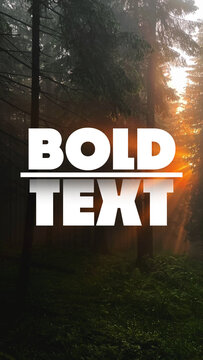 Bold Text Animation Template