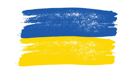 Obraz premium Ukrainian national flag in grunge style