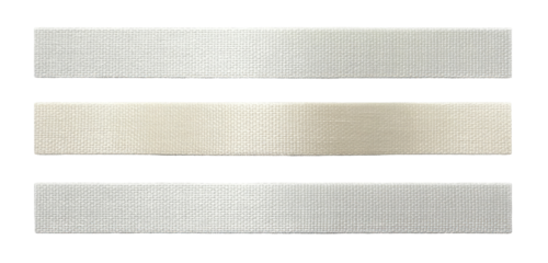 Three horizontal bands of varying light gray and cream-colored material
