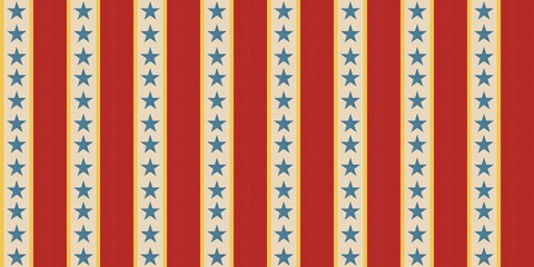 Vintage stars Circus, show, background Texture Fabric Pattern, flag with stars, theater, Hand Drawn Illustration Seamless pattern © 7nov.studio
