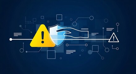 Cybersecurity Protection Shield Against Digital Threats & Data Breaches