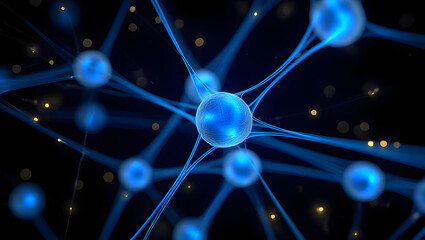 3d render of glowing blue dna molecule with futuristic energy design