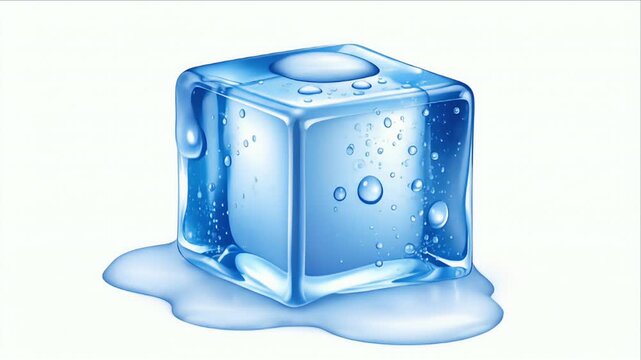 Melting ice cube graphic