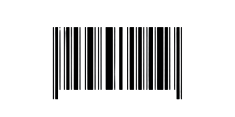 Black and White Barcode with Glitch Effect on White Background scanner product