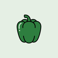 bell pepper icon, capsicum vector, vegetable silhouette, pepper symbol graphic, fresh pepper illustration, food ingredient icon, cooking vegetable vector, paprika clipart, bell pepper flat design, hea