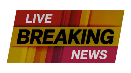 Fototapeta premium Breaking News Live Broadcast Graphic with Bold Text and Vibrant Colors live news broadcast