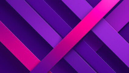 Obraz premium Diagonal purple and pink abstract shapes overlap creating a modern geometric background.