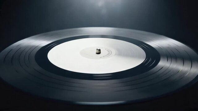 Exploring the magic of vinyl records spinning in low light