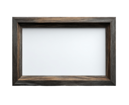 Empty wood picture frame
