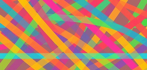 Abstract seamless background of multicolored intersecting lines forming colorful striped pattern,  intersecting lines,  repeat