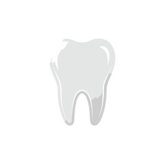 A clean graphic illustration of a single healthy white molar tooth with a glossy, shiny surface.