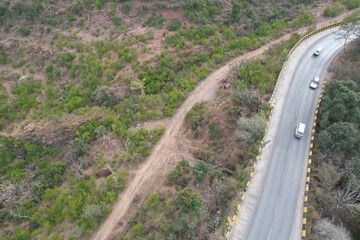 View from the top of the mountains.