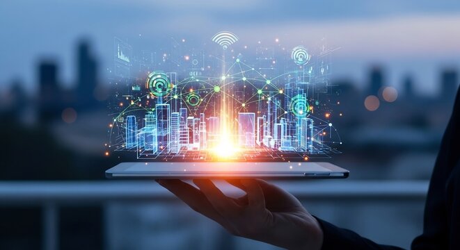 Smart City Development A Digital Transformation on Tablet