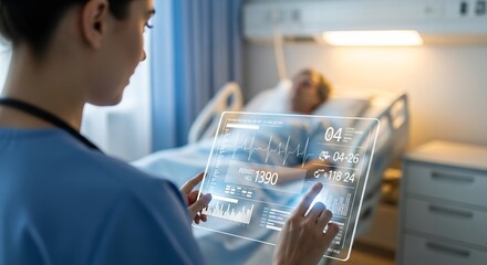Future of Healthcare Nurse Using Advanced Technology to Monitor Patient's Vital Signs