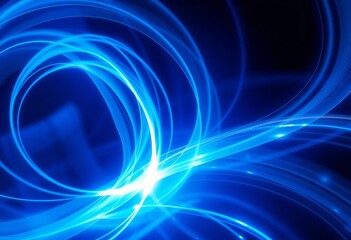 Abstract swirling blue light patterns, vibrant energy background, abstract, energy