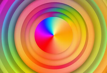 Vibrant concentric circles in rainbow hues, creating an optical illusion,  bold,  bright