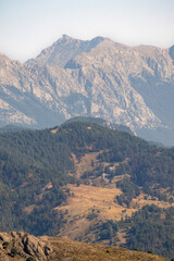Antalya mountain and forest view, Tahtalı Mountain cable car.