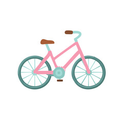 Fototapeta premium A charming pink bicycle, ready for a delightful ride