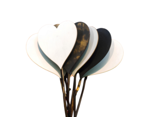 hearts wallpaper love isolated on transparent background.