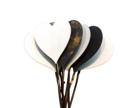 hearts wallpaper love isolated on transparent background.