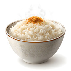 bowl of rice s tla isolated on white background