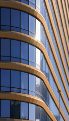 Fototapeta premium Cityscape on a summer day, modern buildings and houses 