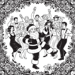 christmas, christmas tree, pattern, flower, vector, floral, design, seamless, vintage, illustration, ornament, decoration, art, wallpaper, nature, decor, texture, element, flowers, mandala, leaf, retr