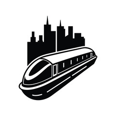 Futuristic Hyperloop Capsule Vector, Modern Hyperloop Concept Vector, High-Speed Hyperloop Train Vector Illustration