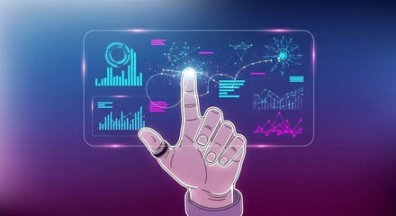 Interactive Technology Demonstration, Digital Interface, Virtual Space, Illustration, Futuristic Environment, Close-Up View, Innovation Concept