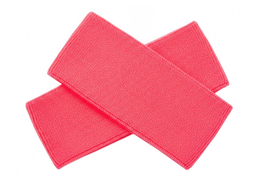 Two red heat shrink tubing pieces isolated on transparent background