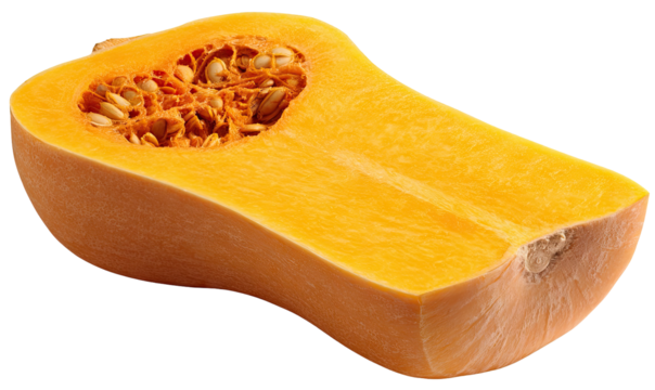 Butternut squash half, cut lengthwise