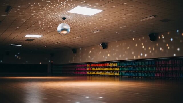 Roller Skating Rink Disco Ball Reflections