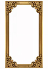 Ornate Golden Rectangular Frame