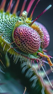 Detailed insect face. AI.