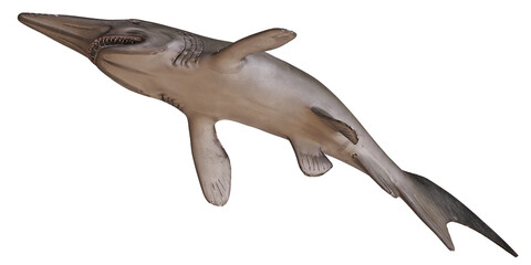 Model of prehistoric marine reptile with long snout