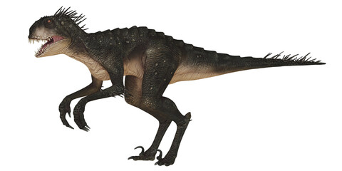Realistic depiction of a prehistoric dinosaur.