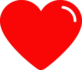 Minimal Black Heart-Shaped Vector Icon