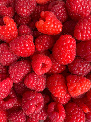 raspberries. fresh raspberries on the table